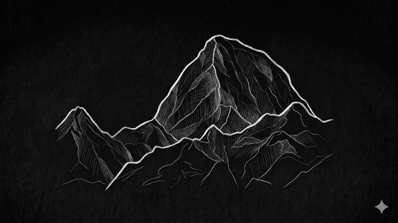 Mountain silhouette structural art