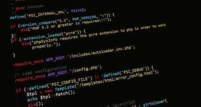 Code on screen - PHP and LAMP stack development